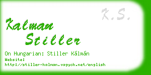 kalman stiller business card