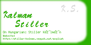 kalman stiller business card